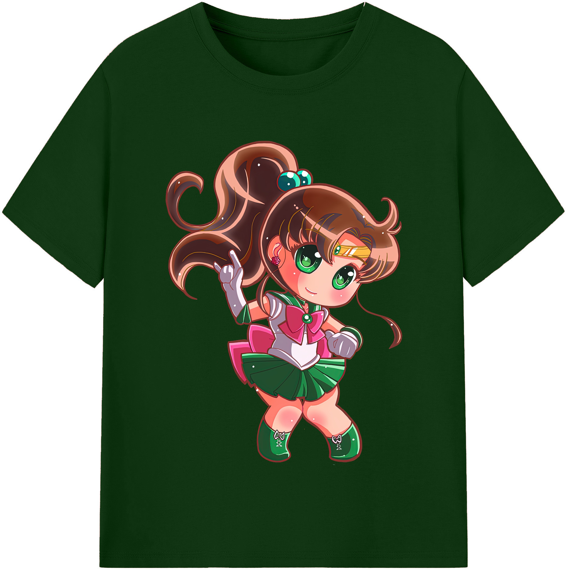 （画像用） 美少女戦士セーラームーン 木野 まこと きの まこと Sailor Moon Kino Makoto （セーラージュピター；Sailor Jupiter） 綿100％半袖Tシャツ（フロントプリント）